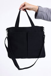 Zoozie Bags Bolso Tote de Lona Negro